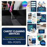 100 Carpet Cleaning Services Canva Templates